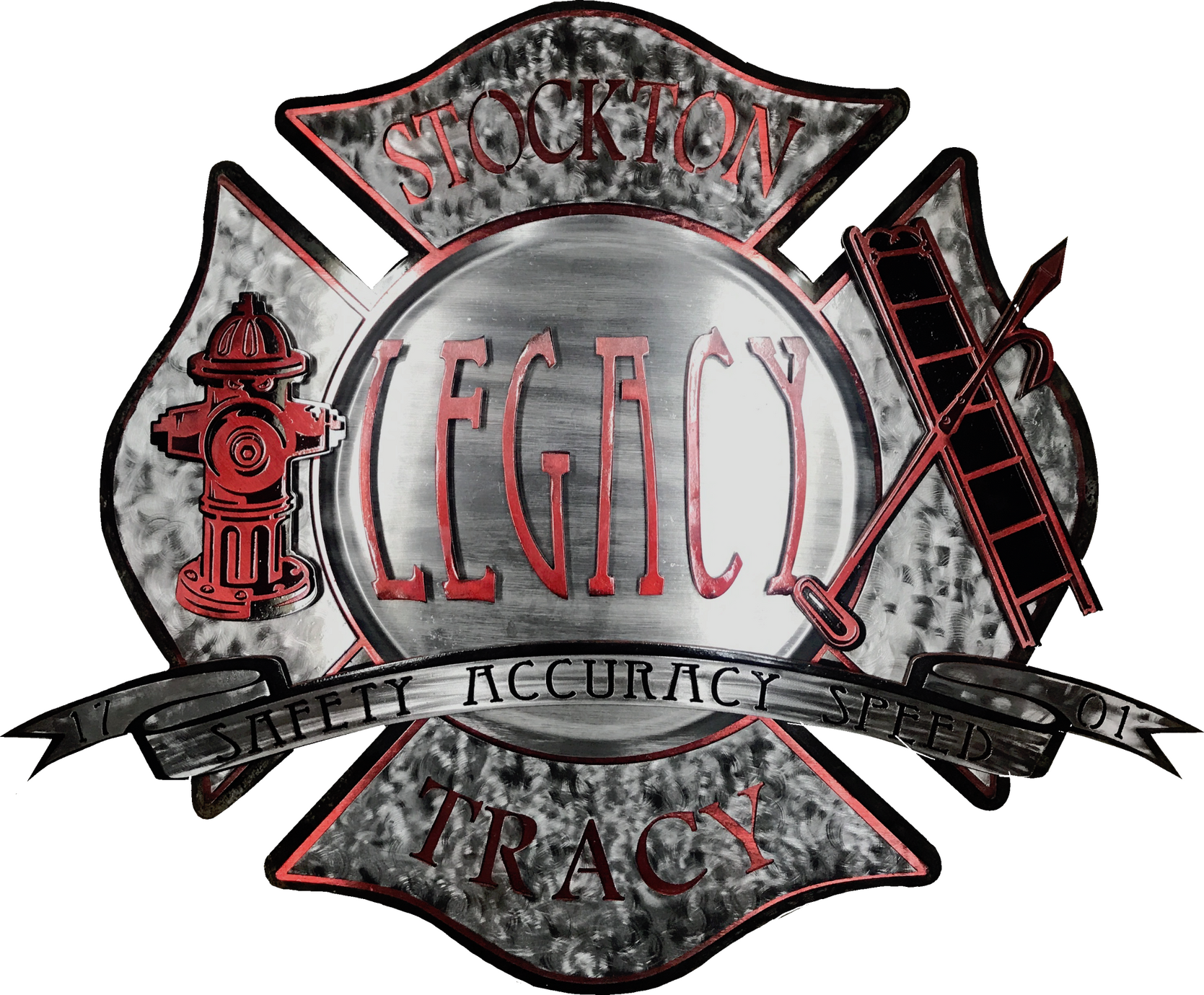 3'x3' - metal tint - grind texture - 5 layer stacked